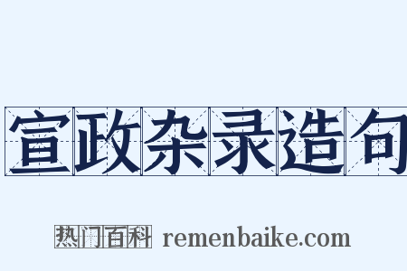 宣政杂录造句是什么意思的图片